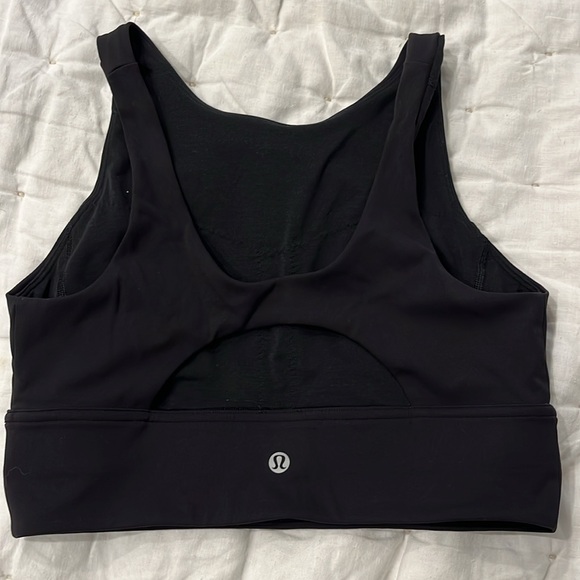 Lululemon energy black high neck, long line tough sports bra - Picture 2 of 3